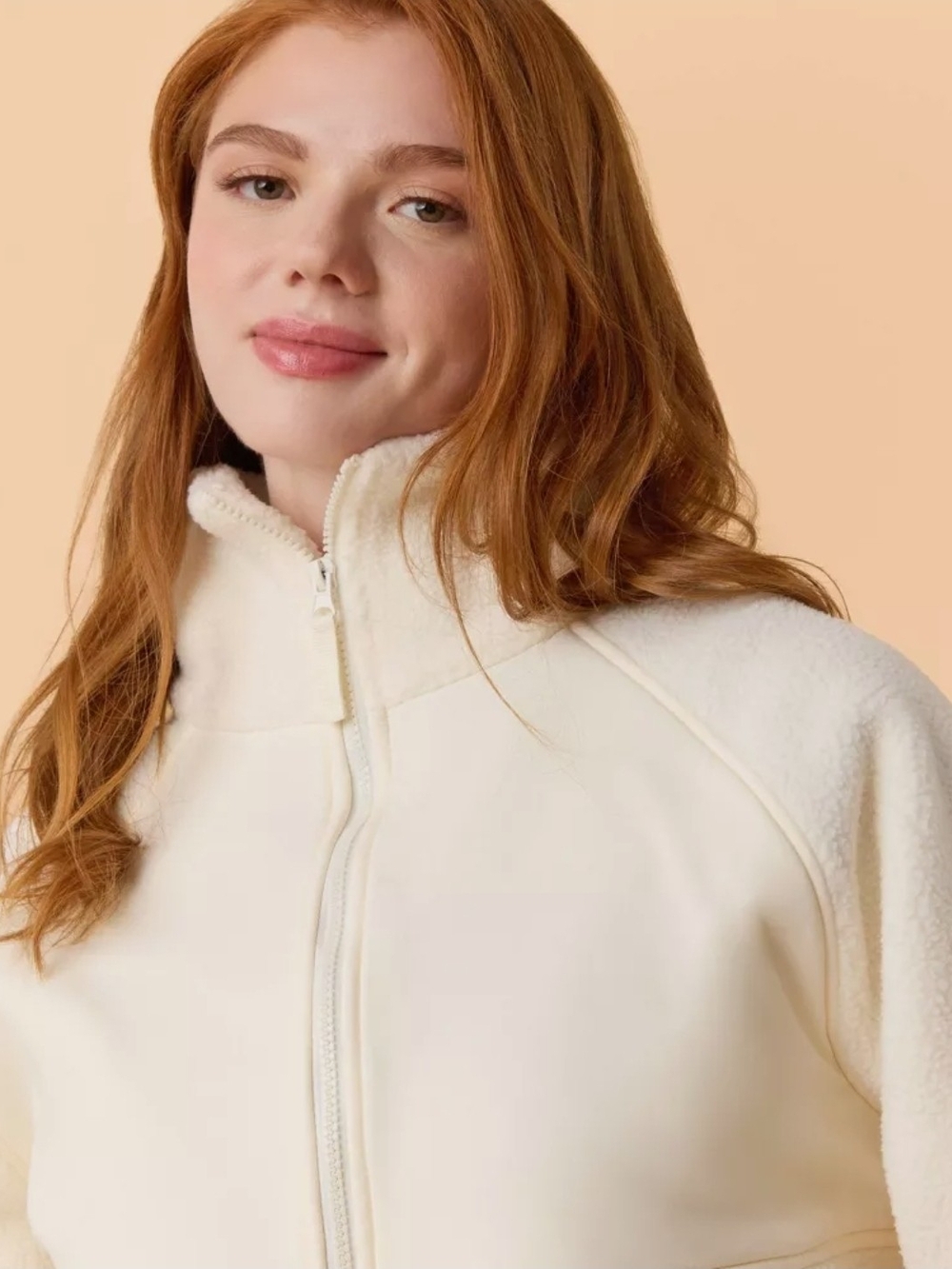 Blogilates Bonfire Fleece Jacket In Cream - Picture 4 of 7